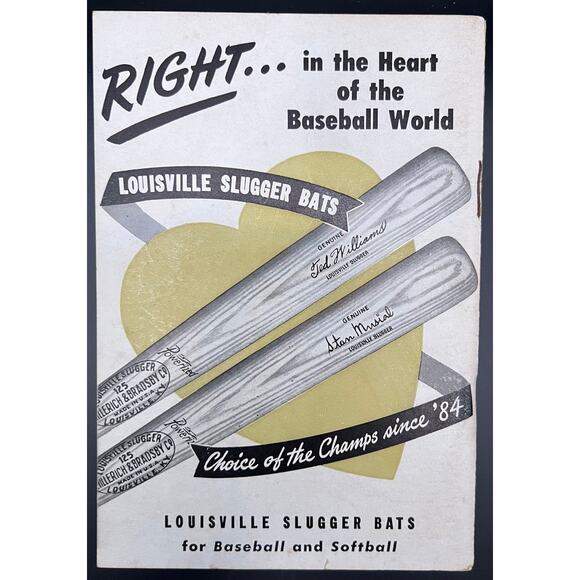 1949 Famous Slugger Year Book Booklet Stan Musial Ted Williams Joe DiMaggio MLB - Picture 5 of 6